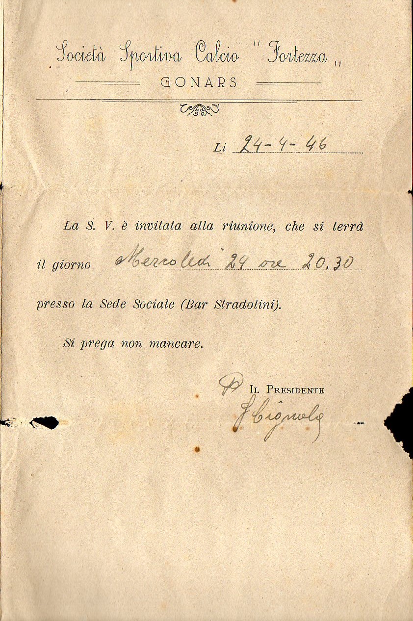 S S. Fortezza di Gonars 1946 1